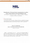 Research paper thumbnail of Identification of livestock faecal contamination in surface waters: application of chemical and microbiological tools for Microbial Source Tracking