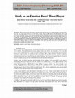 Research paper thumbnail of Study On An Emotion Based Music Player