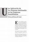 Research paper thumbnail of Una aplicación de los sistemas intelimedia en las empresas inmobiliarias