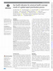 Research paper thumbnail of Eye health indicators for universal health coverage: results of a global expert prioritisation process