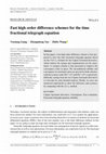 Research paper thumbnail of Fast High Order Difference Schemes for the Time Fractional Telegraph Equation