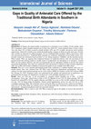 Research paper thumbnail of Gaps in Quality of Antenatal Care Offered by the Traditional Birth Attendants in Southern in Nigeria