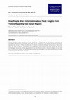 Research paper thumbnail of How People Share Information about Food: Insights from Tweets Regarding two Italian Regions