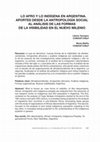 Research paper thumbnail of Lo afro y lo indígena en Argentina. Aportes desde la antropología social al análisis de las formas de la visibilidad en el nuevo milenio