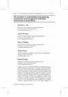 Research paper thumbnail of The transition to sustainability in the planning, construction and management of the built environment in South Africa