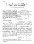 Research paper thumbnail of Conceptual Designs of Dipole Magnet for Muon Collider Storage Ring