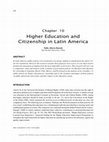 Research paper thumbnail of Higher Education and Citizenship in Latin America