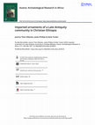 Research paper thumbnail of Imported ornaments of a Late Antiquity community in Christian Ethiopia