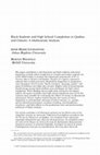 Research paper thumbnail of Black Students and High School Completion in Quebec and Ontario: A Multivariate Analysis