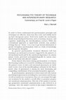 Research paper thumbnail of Psychoanalytic Theory of Technique and Interdisciplinary Research: Commentary on Fred M. Levin's Paper