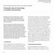 Research paper thumbnail of Proving the value of visual design in scientific communication