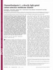 Research paper thumbnail of Channelrhodopsin-2, a directly light-gated cation-selective membrane channel