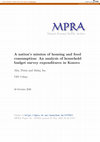 Research paper thumbnail of A nation’s mission of housing and food consumption: An analysis of household budget survey expenditures in Kosovo