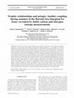 Research paper thumbnail of Trophic relationships and pelagicbenthic coupling during summer in the Barents Sea Marginal Ice Zone, revealed by stable carbon and nitrogen isotope measurements