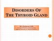 Research paper thumbnail of Disorders of the Thyroid Gland