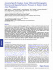 Research paper thumbnail of Ancestry-Specific Analyses Reveal Differential Demographic Histories and Opposite Selective Pressures in Modern South Asian Populations