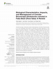 Research paper thumbnail of Biological Characteristics, Impacts, and Management of Crenate Broomrape (Orobanche crenata) in Faba Bean (Vicia faba): A Review