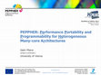 Research paper thumbnail of Peppher: Performance Portability and Programmability for Heterogeneous Many-Core Architectures