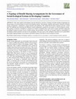 Research paper thumbnail of A Typology of Benefit Sharing Arrangements for the Governance of Social-Ecological Systems in Developing Countries