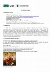 Research paper thumbnail of Plano de Curso: História do Direito (graduação) – 1/2022