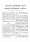 Research paper thumbnail of Analysis Of The Coupled Stretching Bending Problem Of Stiffened Plates By A Bem Formulation Based On Reissner'S Hypothesis