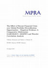 Research paper thumbnail of The Effect of Recent Financial Crisis over Global Portfolio Diversification Opportunities – Empirical Evidence A Comparative Multivariate GARCH-DCC, MODWT and Wavelet Correlation Analysis