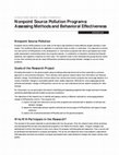 Research paper thumbnail of Nonpoint Source Pollution Programs: Assessing Methods and Behavioral Effectiveness