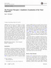 Research paper thumbnail of The Pregnant Therapist: A Qualitative Examination of the Client Experience