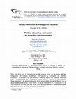 Research paper thumbnail of Política educativa, derivación de acuerdos internacionales