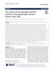 Research paper thumbnail of The impact of transposable element activity on therapeutically relevant human stem cells