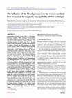 Research paper thumbnail of The influence of the blood pressure on the venous cerebral flow measured by magnetic susceptibility (SWI) technique