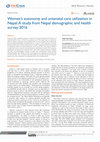 Research paper thumbnail of Women's autonomy and antenatal care utilization in Nepal: A study from Nepal demographic and health survey 2016