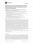 Research paper thumbnail of Propolis Exerts an Anti-Inflammatory Effect on PMA-Differentiated THP-1 Cells via Inhibition of Purine Nucleoside Phosphorylase