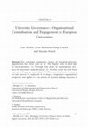 Research paper thumbnail of University Governance—Organisational Centralisation and Engagement in European Universities