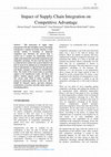 Research paper thumbnail of Impact of Supply Chain Integration on Competitive Advantage