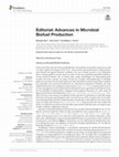 Research paper thumbnail of Editorial: Advances in Microbial Biofuel Production