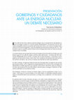 Research paper thumbnail of Gobiernos y ciudadanos ante la energía nuclear: un debate necesario