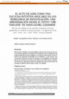 Research paper thumbnail of El acto de leer como una escucha intuitiva aplicable en los semilleros de investigación. Una aproximación desde el texto “oír-ver-leer” de Hans-Georg Gadamer