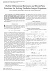 Research paper thumbnail of Hybrid Orthonormal Bernstein and Block-Pulse functions wavelet scheme for solving the 2D Bratu problem