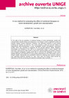 Research paper thumbnail of In ovo method for evaluating the effect of nutritional therapies on tumor development, growth and vascularization