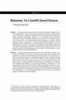 Research paper thumbnail of Metascience. For a Scientific General Discourse