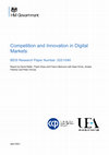 Research paper thumbnail of Competition and innovation in digital markets