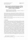 Research paper thumbnail of Peak Ground Acceleration Functions of Mean Return Period for Known Reliability Index of Hellenic Design Earthquakes