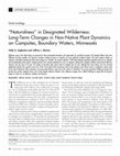 Research paper thumbnail of }“Naturalness” in Designated Wilderness: Long-Term Changes in Non-Native Plant Dynamics on Campsites, Boundary Waters, Minnesota