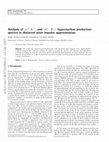 Research paper thumbnail of Analysis of (pi K+) and (K-, K+) hypernuclear production spectra in distorted-wave impulse approximation