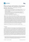 Research paper thumbnail of Leisure for People with Disabilities in Rural Quebec