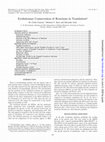 Research paper thumbnail of Evolutionary Conservation of Reactions in Translation