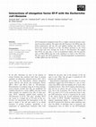 Research paper thumbnail of Interactions of elongation factor EF-P with the Escherichia coli ribosome