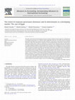 Research paper thumbnail of The extent of corporate governance disclosure and its determinants in a developing market: The case of Egypt