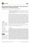 Research paper thumbnail of Recent Research Progress in Hybrid Photovoltaic–Regenerative Hydrogen Fuel Cell Microgrid Systems